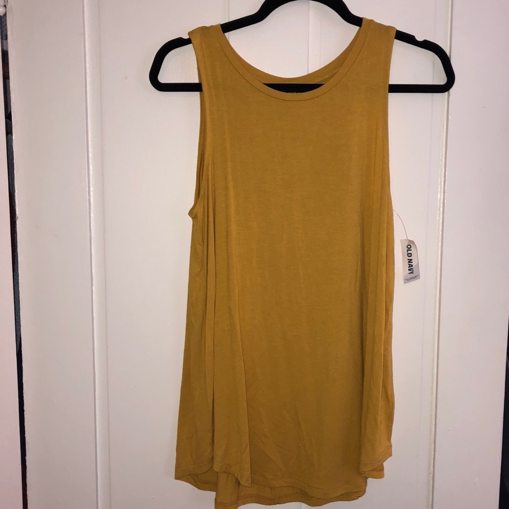 **2/$10 Long mustard color tank top